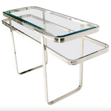 Chrome and Glass Mid-Century Console