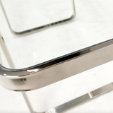 Chrome and Glass Mid-Century Console