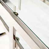 Chrome and Glass Mid-Century Console