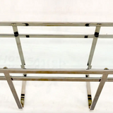 Chrome and Glass Mid-Century Console