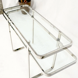 Chrome and Glass Mid-Century Console