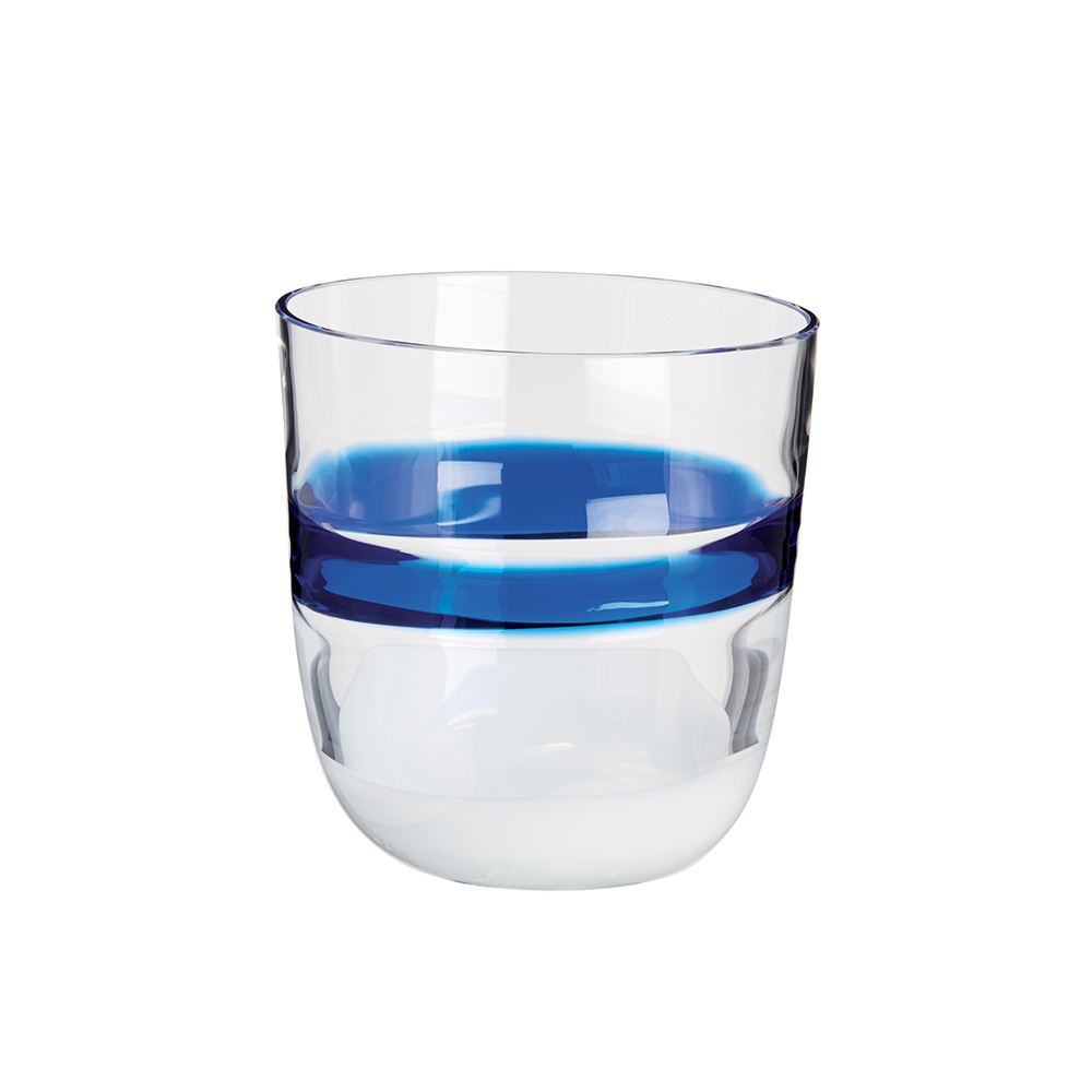 Leclaireur Los Angeles - Carlo Moretti | I Diversi Drink Glass (Blue/White) - Carlo Moretti