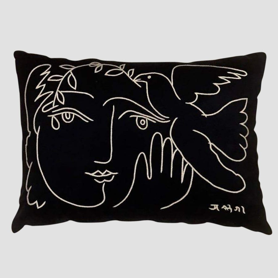 Leclaireur Los Angeles - Bernal’s Picasso Cushion in Black Suede - Leclaireur Los Angeles