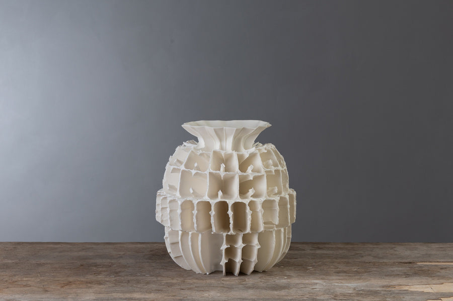 Zsolt Simon | Large White Ceramic Sculpture