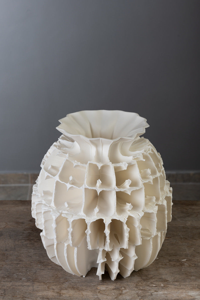 Zsolt Simon | Large White Ceramic Sculpture