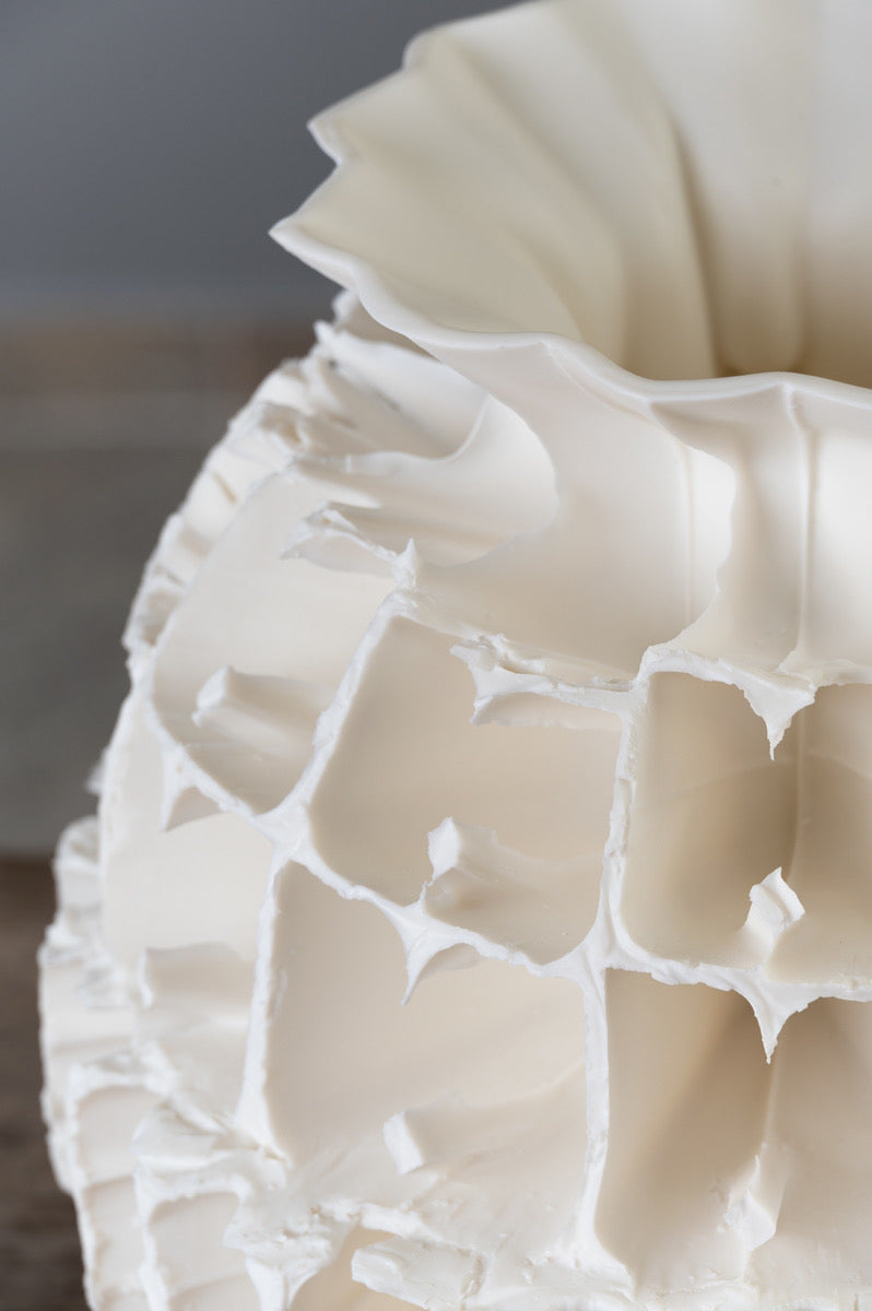 Zsolt Simon | Large White Ceramic Sculpture