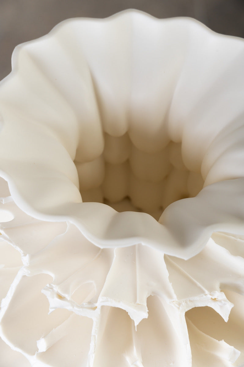 Zsolt Simon | Large White Ceramic Sculpture