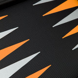 Geoffrey Parker | Carbon Fibre Backgammon in Black/Orange