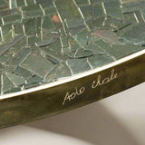 Ado Chale | Jaspe and Bronze Side Table, 1985
