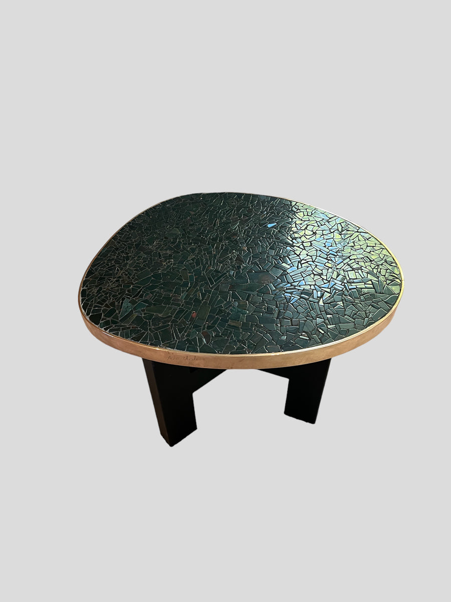 Ado Chale | Jaspe and Bronze side table, 1985