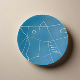 Agnes Sandahl | Abstract Charger Plate in Blue (Mono)