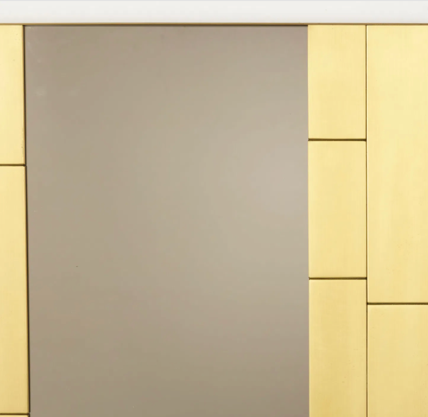 Vintage Brass Mirror