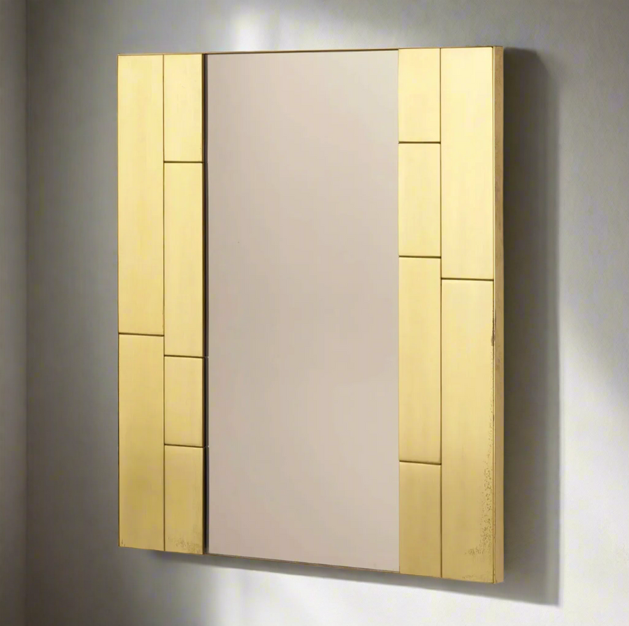 Vintage Brass Mirror