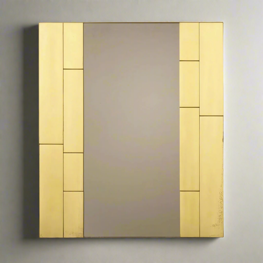 Vintage Brass Mirror