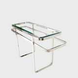 Chrome and Glass Mid-Century Console
