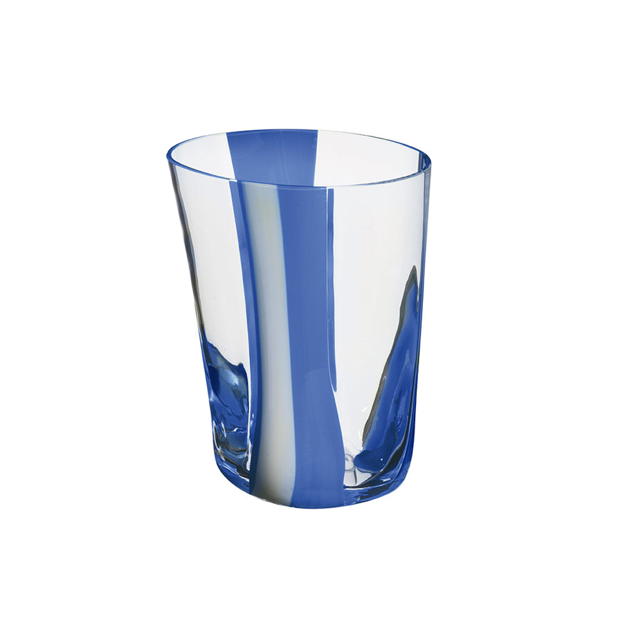 Leclaireur Los Angeles - Carlo Moretti | Bora Drink Glass (Blue/White) - Carlo Moretti