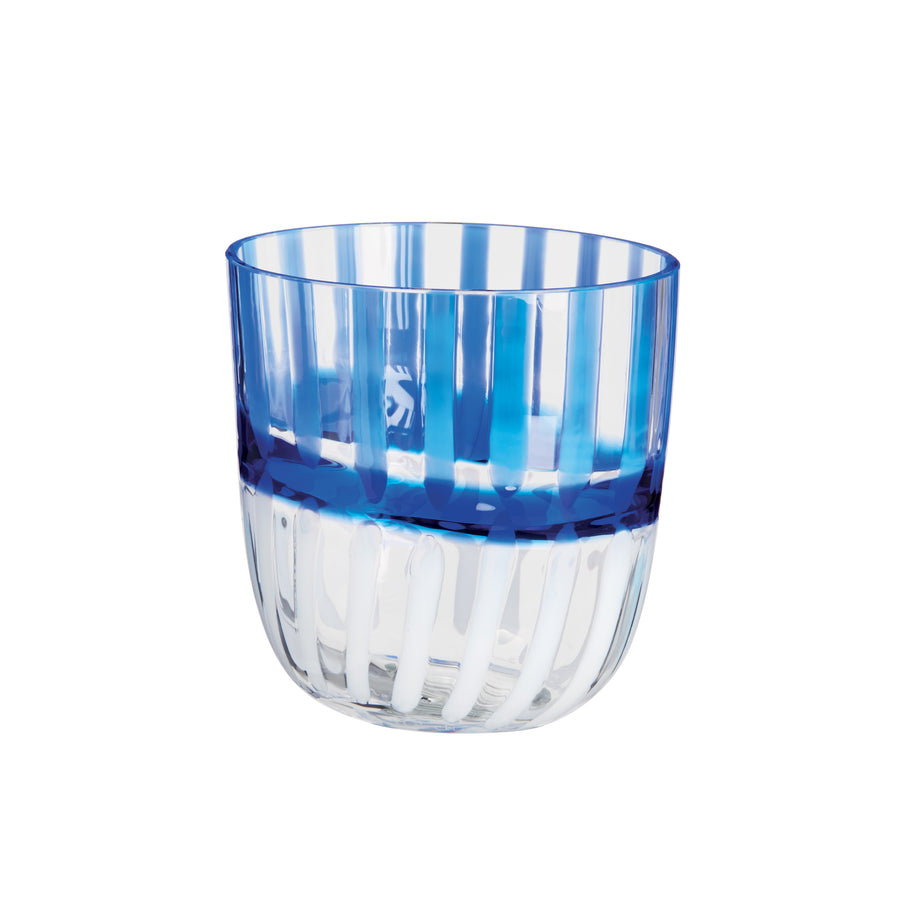 Leclaireur Los Angeles - Carlo Moretti | I Diversi Drink Glass (Blue/White) - Carlo Moretti