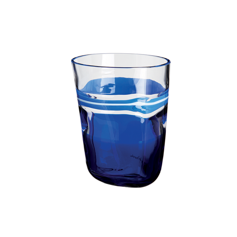 Leclaireur Los Angeles - Carlo Moretti | Bora Drink Glass (Blue/White) - Carlo Moretti