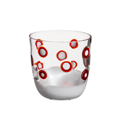 Leclaireur Los Angeles - Carlo Moretti | I Diversi Drink Glass (Red/White) - Carlo Moretti