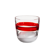 Leclaireur Los Angeles - Carlo Moretti | I Diversi Drink Glass (Red/White) - Carlo Moretti