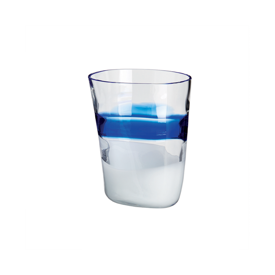 Leclaireur Los Angeles - Carlo Moretti | Bora Drink Glass (Blue/White) - Carlo Moretti