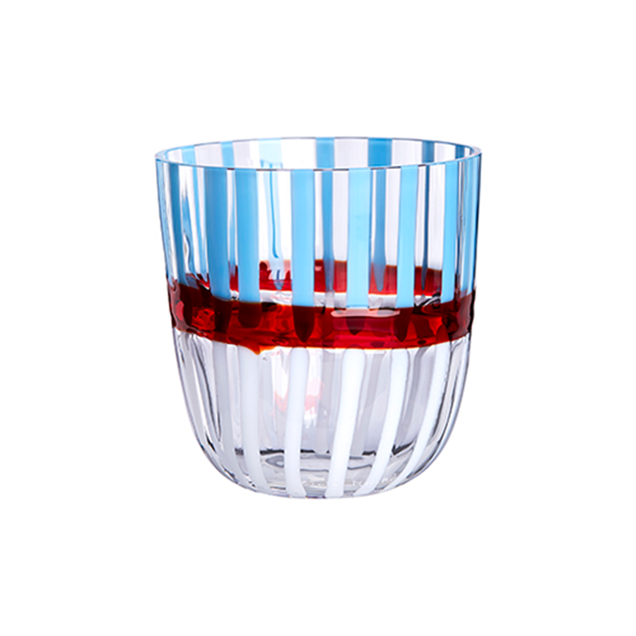 Leclaireur Los Angeles - Carlo Moretti | I Diversi Drink Glass (Blue/Red/White) - Carlo Moretti