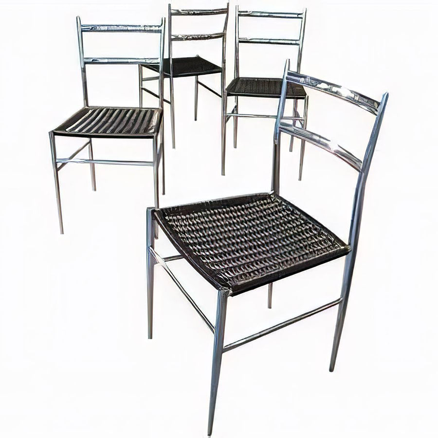 Gio Ponti | Set of Two Chrome ''Superleggera'' Chairs