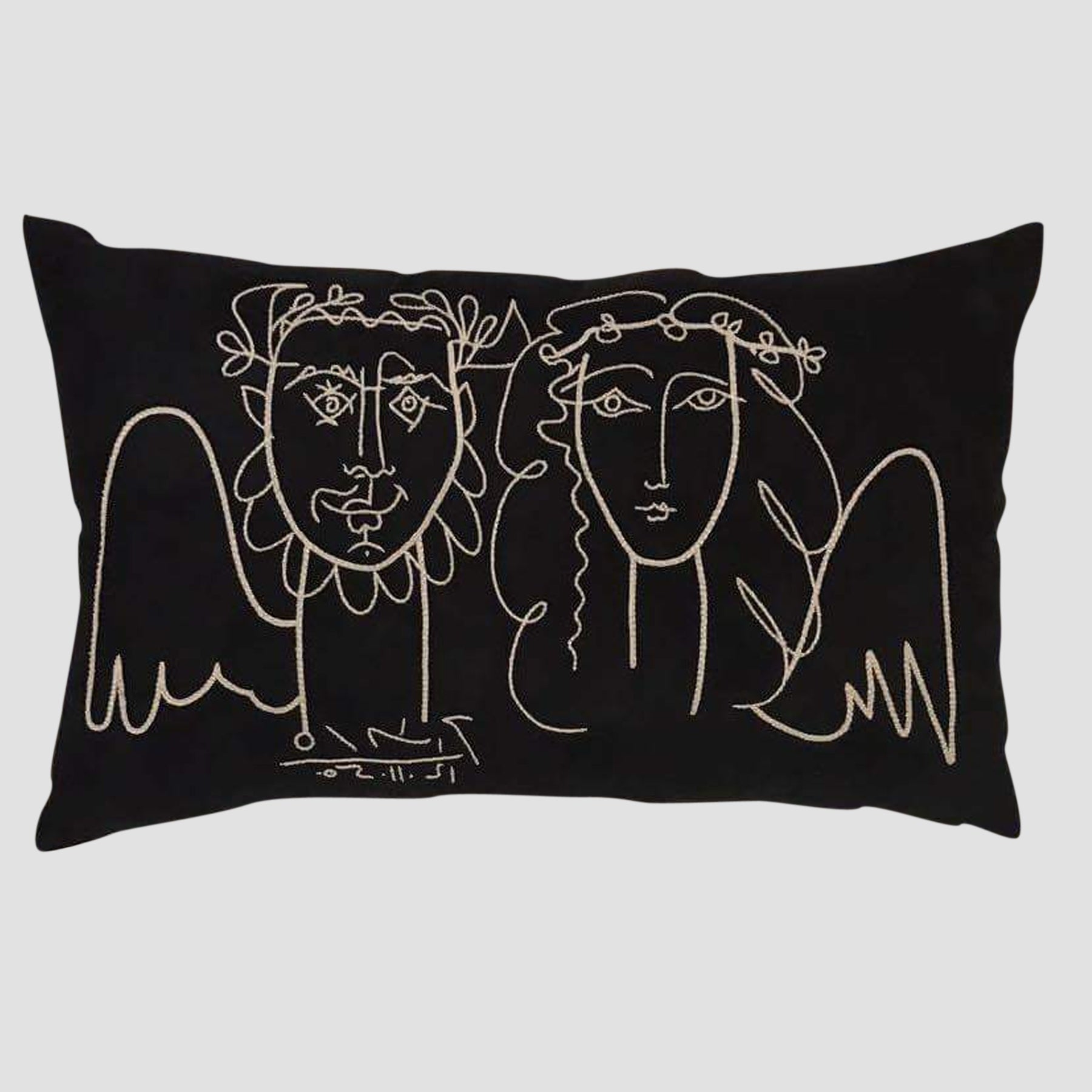 Leclaireur Los Angeles - Bernal’s Picasso Cushion in Black Suede - Leclaireur Los Angeles