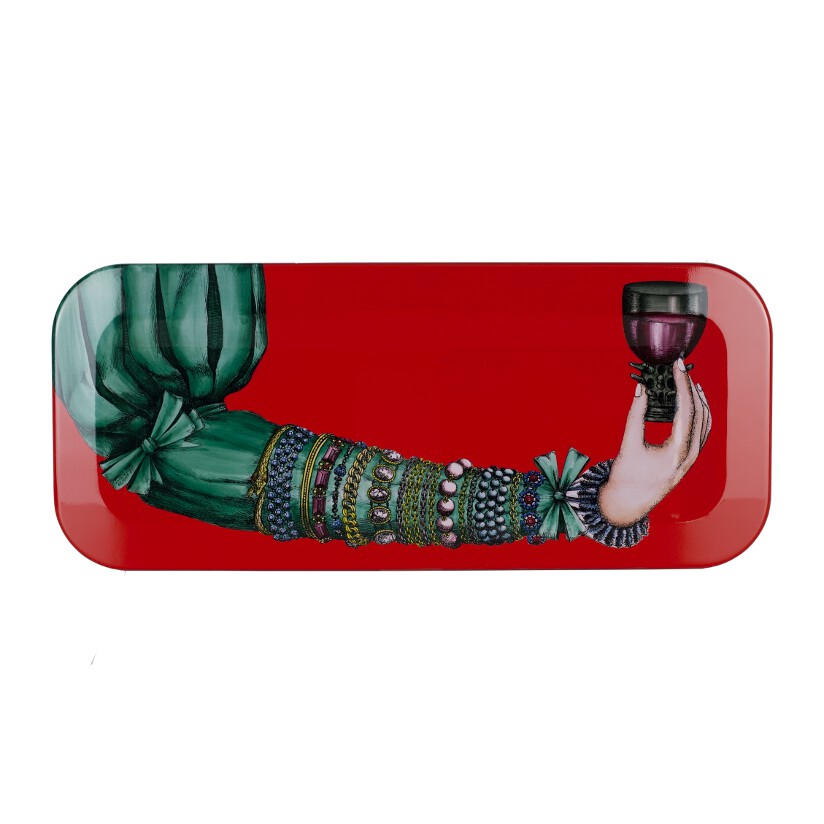 Leclaireur Los Angeles - Fornasetti | Braccio Ingioiellato Small Tray (Red) - Fornasetti