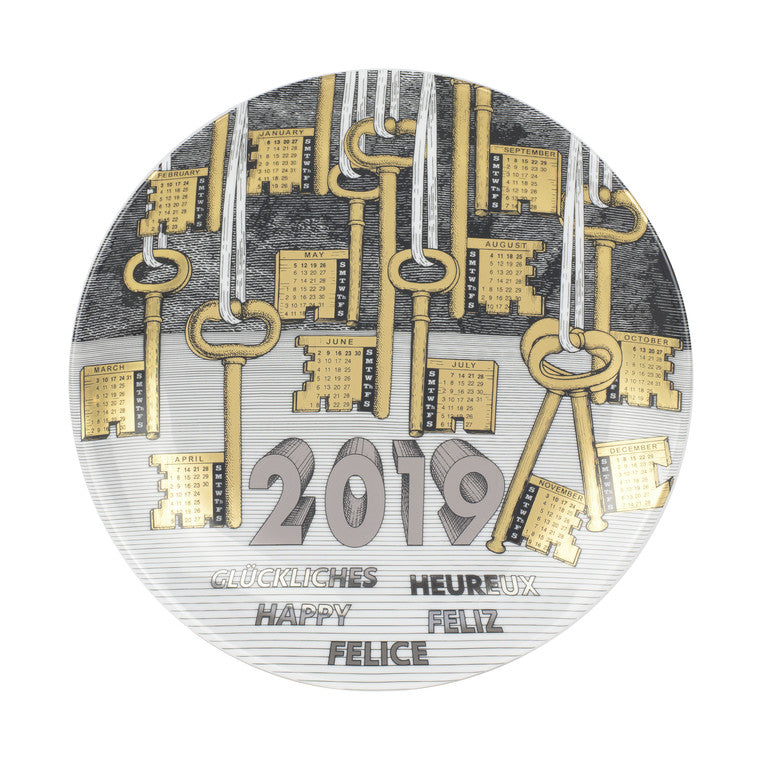 Leclaireur Los Angeles - Fornasetti | 2019 Calendar Wall Plate (Gold) - Fornasetti