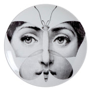 Fornasetti black and white ceramic wall plate