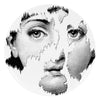 Black and white Fornasetti ceramic wall plate PTV115X