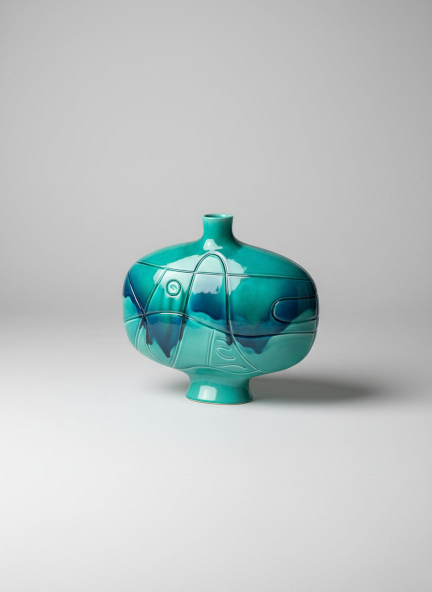 Leclaireur Los Angeles - Agnes Sandahl | Large-sized Sculpture in Turquoise - Agnes Sandahl