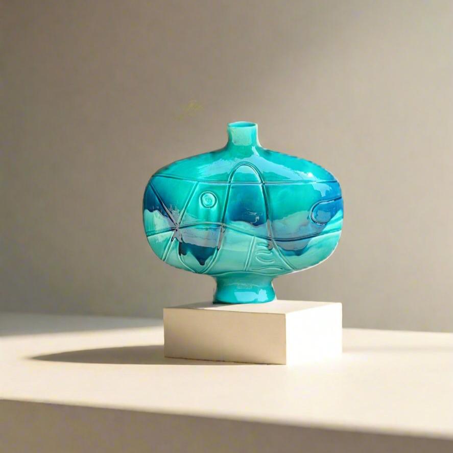 Leclaireur Los Angeles - Agnes Sandahl | Large-sized Sculpture in Turquoise - Agnes Sandahl