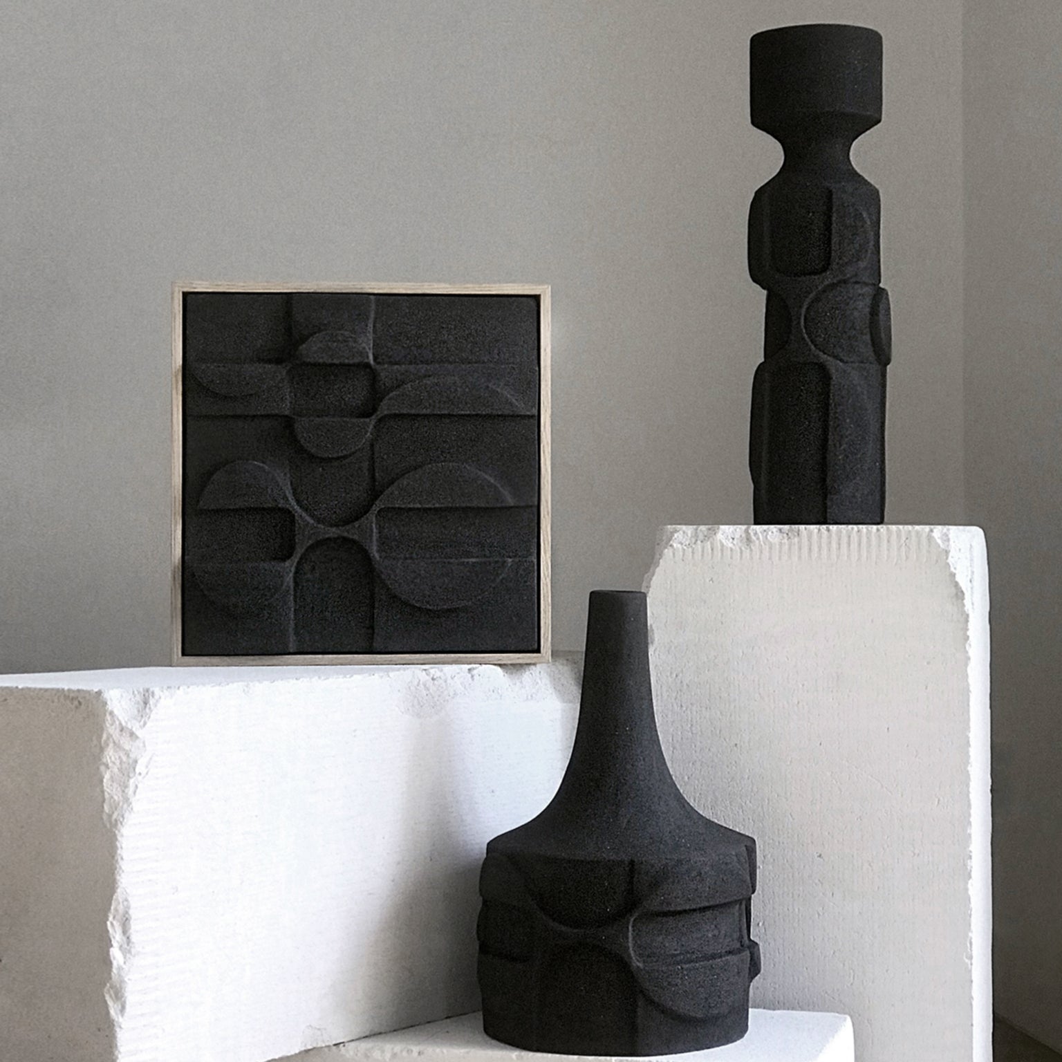 Jan Vogelpoel Ultrasonic Black Sculptures I & II