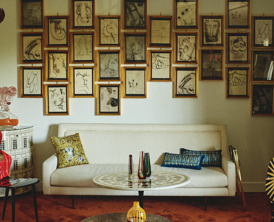 Paul McCobb Bouclé Sofa for Widdicomb