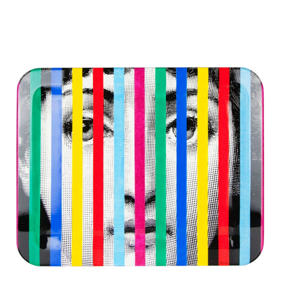 Leclaireur Los Angeles - Fornasetti | Face & Stripes Large Tray - Fornasetti