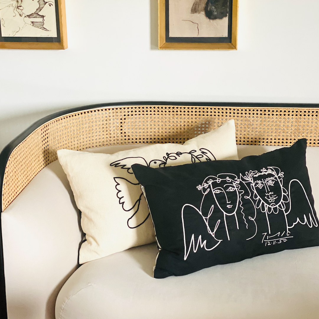 Leclaireur Los Angeles - Bernal’s Picasso Cushion in Black Suede - Leclaireur Los Angeles