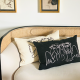 Leclaireur Los Angeles - Bernal’s Picasso Cushion in Black Suede - Leclaireur Los Angeles