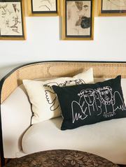 Leclaireur Los Angeles - Bernal’s Picasso Cushion in Black Suede - Leclaireur Los Angeles
