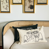Leclaireur Los Angeles - Bernal’s Picasso Cushion in White Cotton - Leclaireur Los Angeles