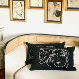 Leclaireur Los Angeles - Bernal’s Picasso Cushion in Black Suede - Leclaireur Los Angeles