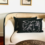 Leclaireur Los Angeles - Bernal’s Picasso Cushion in Black Suede - Leclaireur Los Angeles