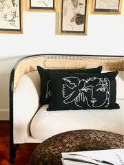 Leclaireur Los Angeles - Bernal’s Picasso Cushion in Black Suede - Leclaireur Los Angeles