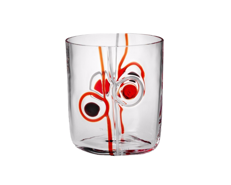 Leclaireur Los Angeles - Carlo Moretti | I Diversi Drink Glass (Red/Black) - Carlo Moretti