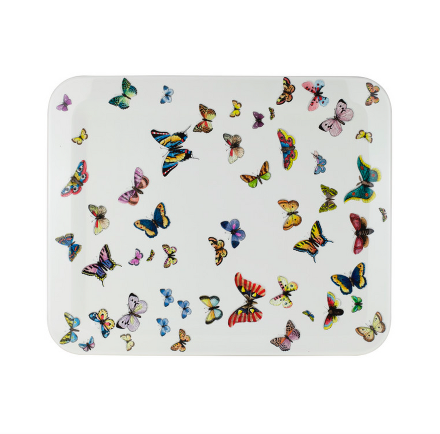 Leclaireur Los Angeles - Fornasetti | Farfalle White Large tray - Fornasetti