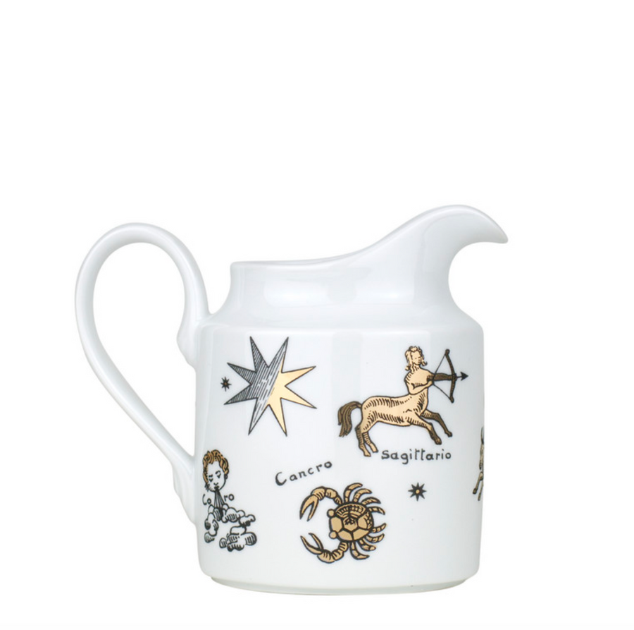 Leclaireur Los Angeles - Fornasetti | Milk jug Astronomici black/white/gold - Fornasetti