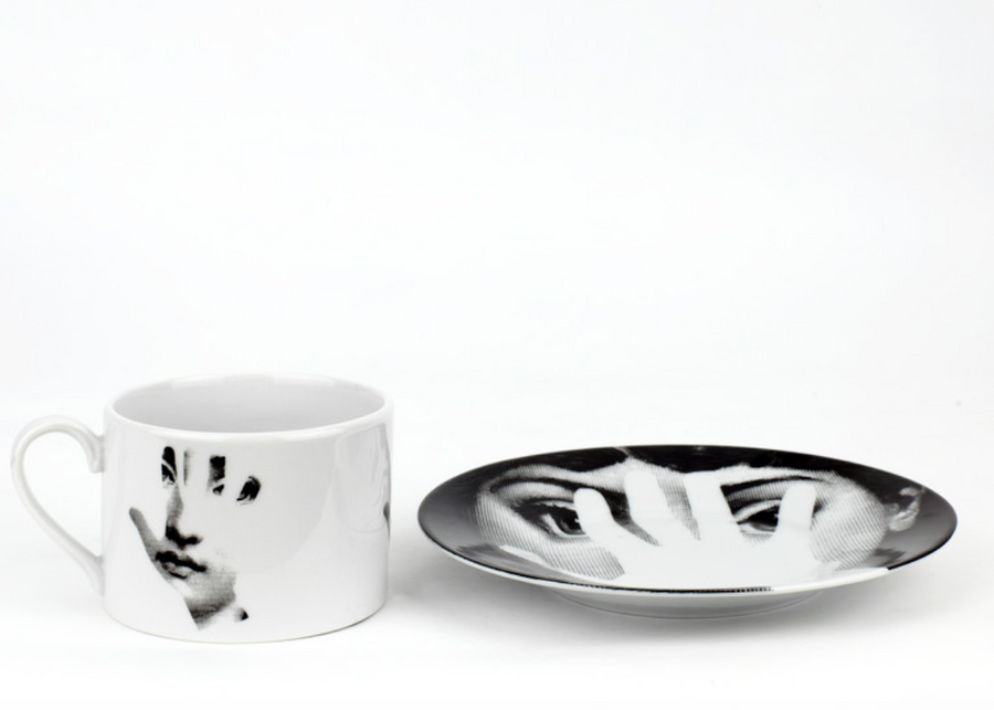 Leclaireur Los Angeles - Fornasetti | Tea cup Tema e Variazioni 2005 Mano black/white - Fornasetti
