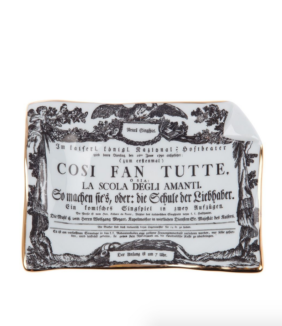 Leclaireur Los Angeles - Fornasetti | Locandina Così Fan Tutte Ashtray (Gold) - Fornasetti