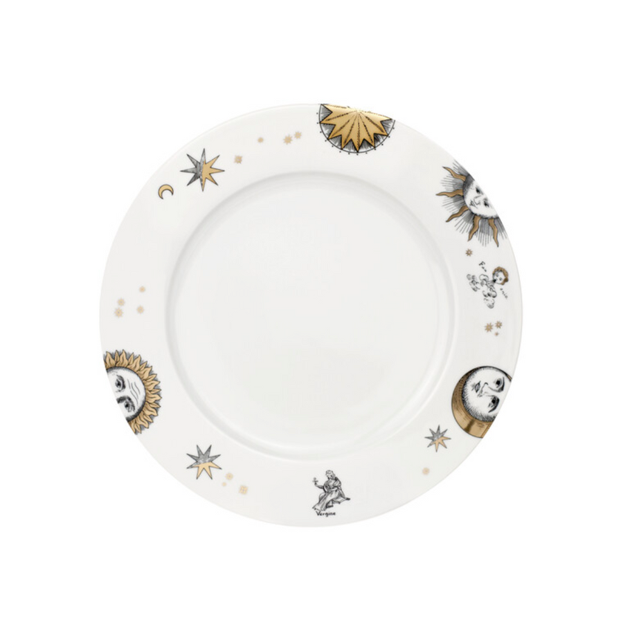 Leclaireur Los Angeles - Fornasetti | Set 12 plates Astronomici gold/black/white - Fornasetti